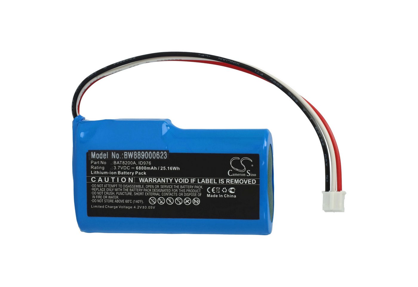 vhbw Ersatz für Robomow BAT8200A, ID976 für Rasenmäher (6800 mAh, 3,7 V, Akku Li-Ion 6800 mAh von vhbw