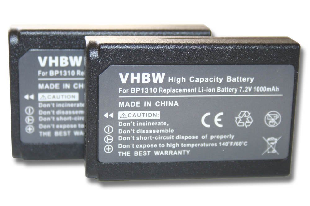 vhbw Ersatz für Samsung AD43-00192A, BP1310, BP-1310, ED-BP1310 für Kamera-Akku Li-Ion 1000 mAh von vhbw