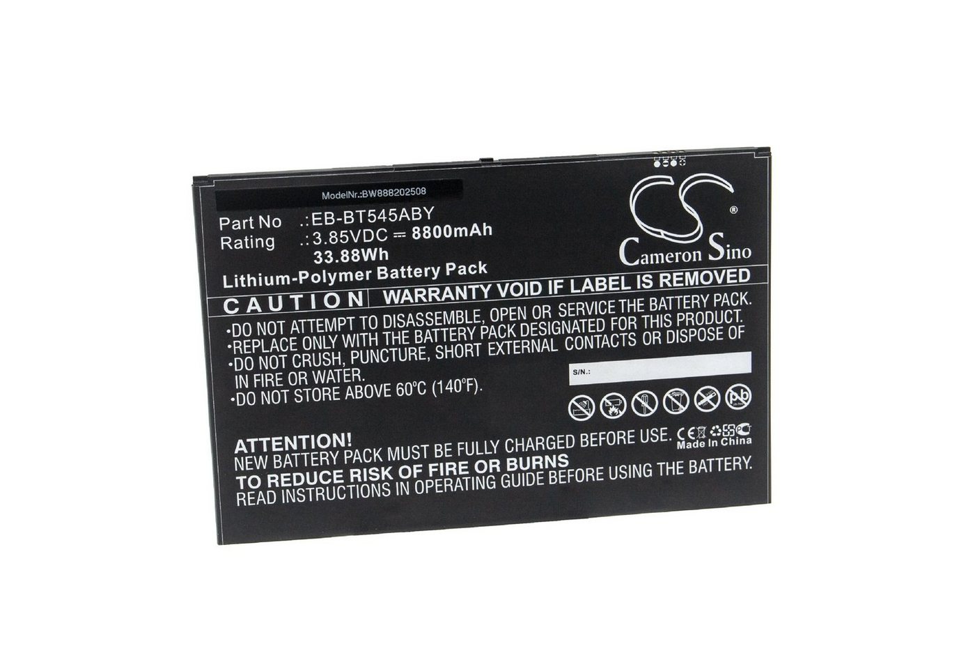 vhbw Ersatz für Samsung EB-BT545ABY für Notebook, Netbook Tablet (8800 mAh, Tablet-Akku Li-Polymer 8800 mAh vhbw Ersatz für Samsung EB-BT545ABY für Notebook, Netbook Tablet (8800 mAh, Tablet-Akku Li-Polymer 8800 mAh von vhbw
