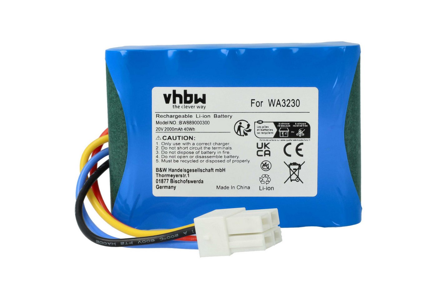 vhbw Ersatz für Scheppach AK4.0-RC-20Li, 7913001716 für Rasenmäher / Akku Li-Ion 2000 mAh von vhbw