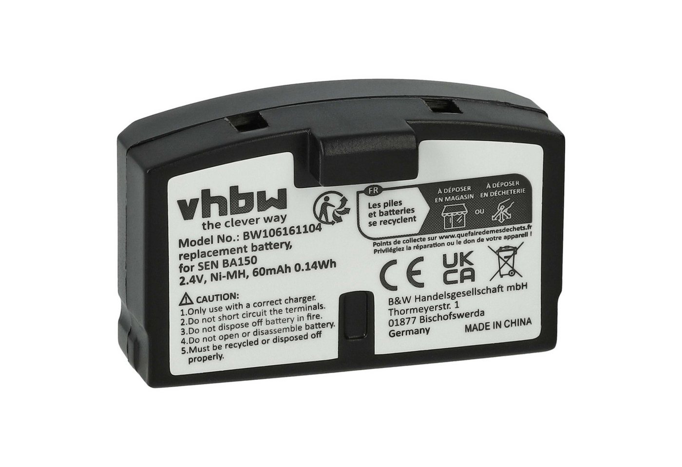 vhbw Ersatz für Williams Sound BAT AP97A, AP97A für Kopfhörer (60 mAh, 2,4 Akku NiMH 60 mAh von vhbw