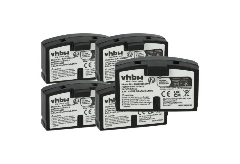 vhbw Ersatz für Williams Sound BAT AP97A für Kopfhörer (60 mAh, 2,4 V, Akku NiMH 60 mAh von vhbw