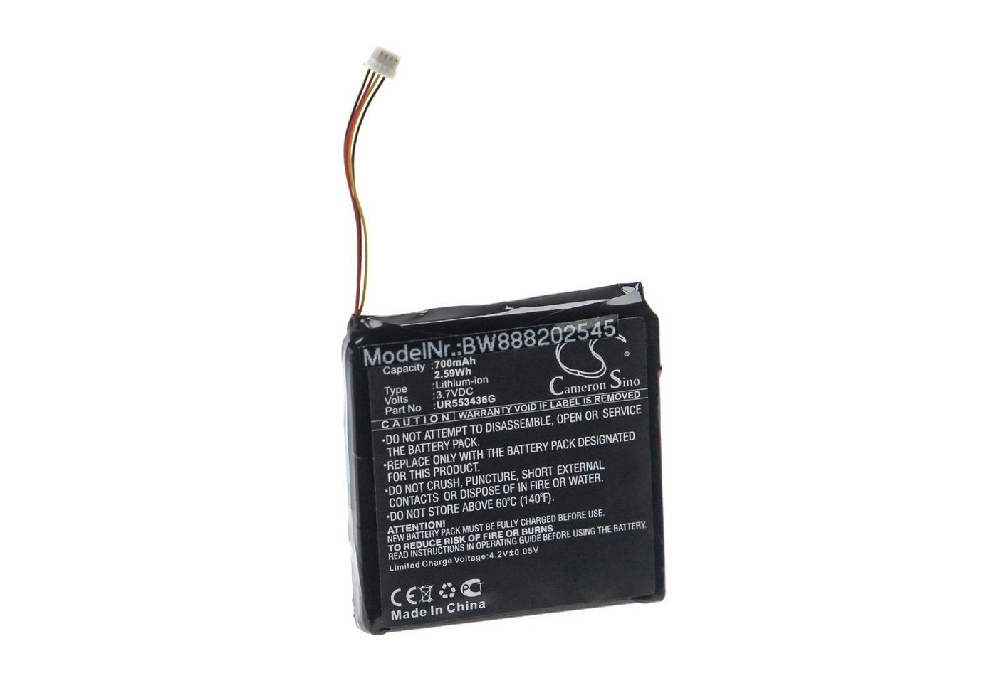 vhbw Ersatz für Sigma UR553436G für Akku Li-Ion 700 mAh (3,7 V) von vhbw