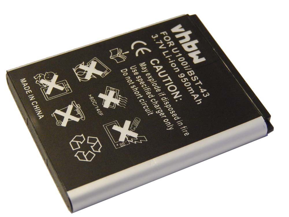vhbw Ersatz für Sony-Ericsson BST-43 für Mobilfunk (950 mAh, 3,7 V, Li-Ion) Smartphone-Akku Li-Ion 950 mAh von vhbw