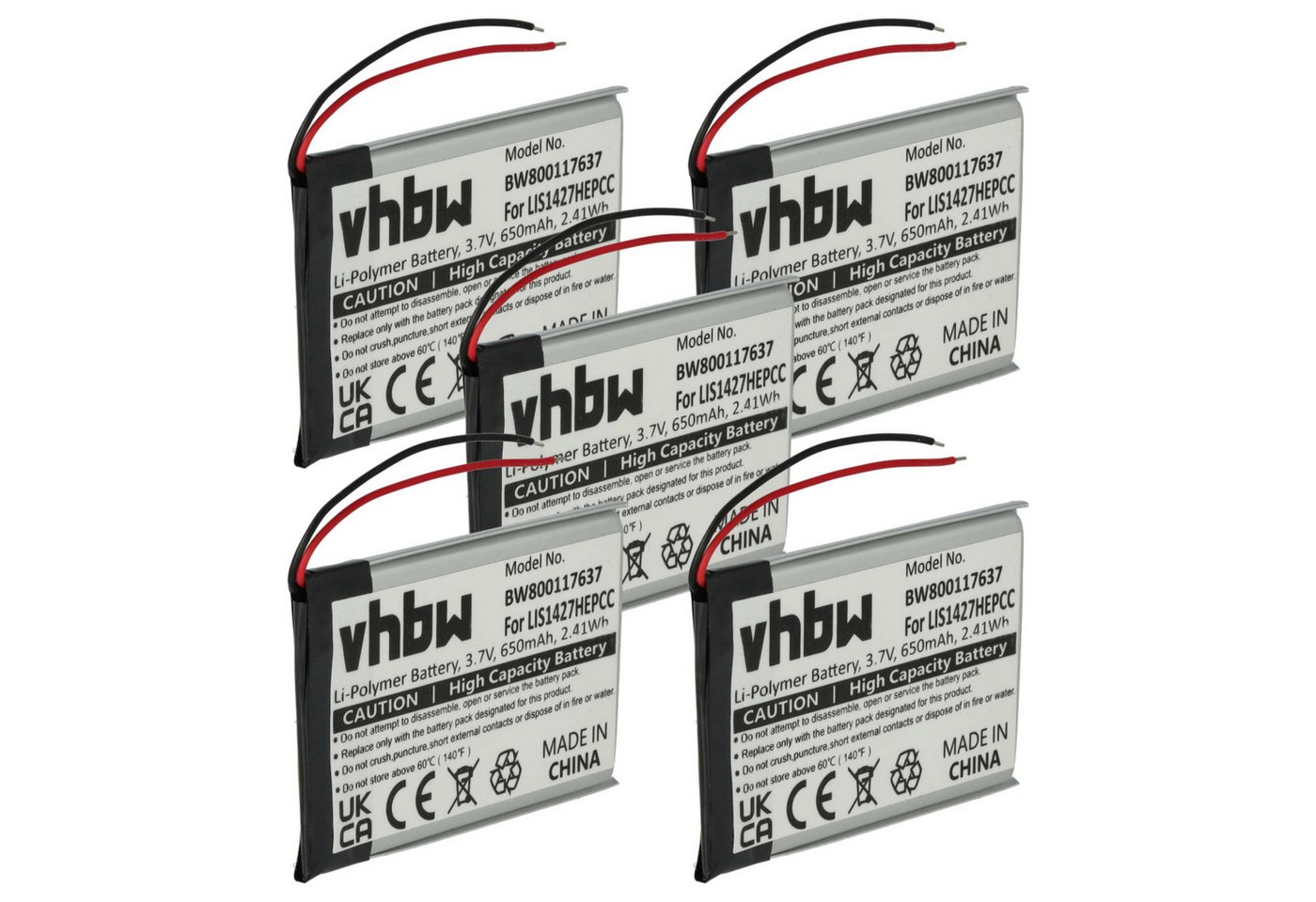 vhbw Ersatz für Sony LIS1427NHPCC, LIS1427HNPCS für Kopfhörer (650 mAh, 3,7 Akku Li-Polymer 650 mAh vhbw Ersatz für Sony LIS1427NHPCC, LIS1427HNPCS für Kopfhörer (650 mAh, 3,7 Akku Li-Polymer 650 mAh von vhbw