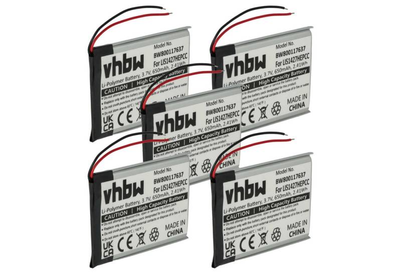 vhbw Ersatz für Sony LIS1427NHPCC, LIS1427HNPCS für Kopfhörer (650 mAh, 3,7 Akku Li-Polymer 650 mAh von vhbw