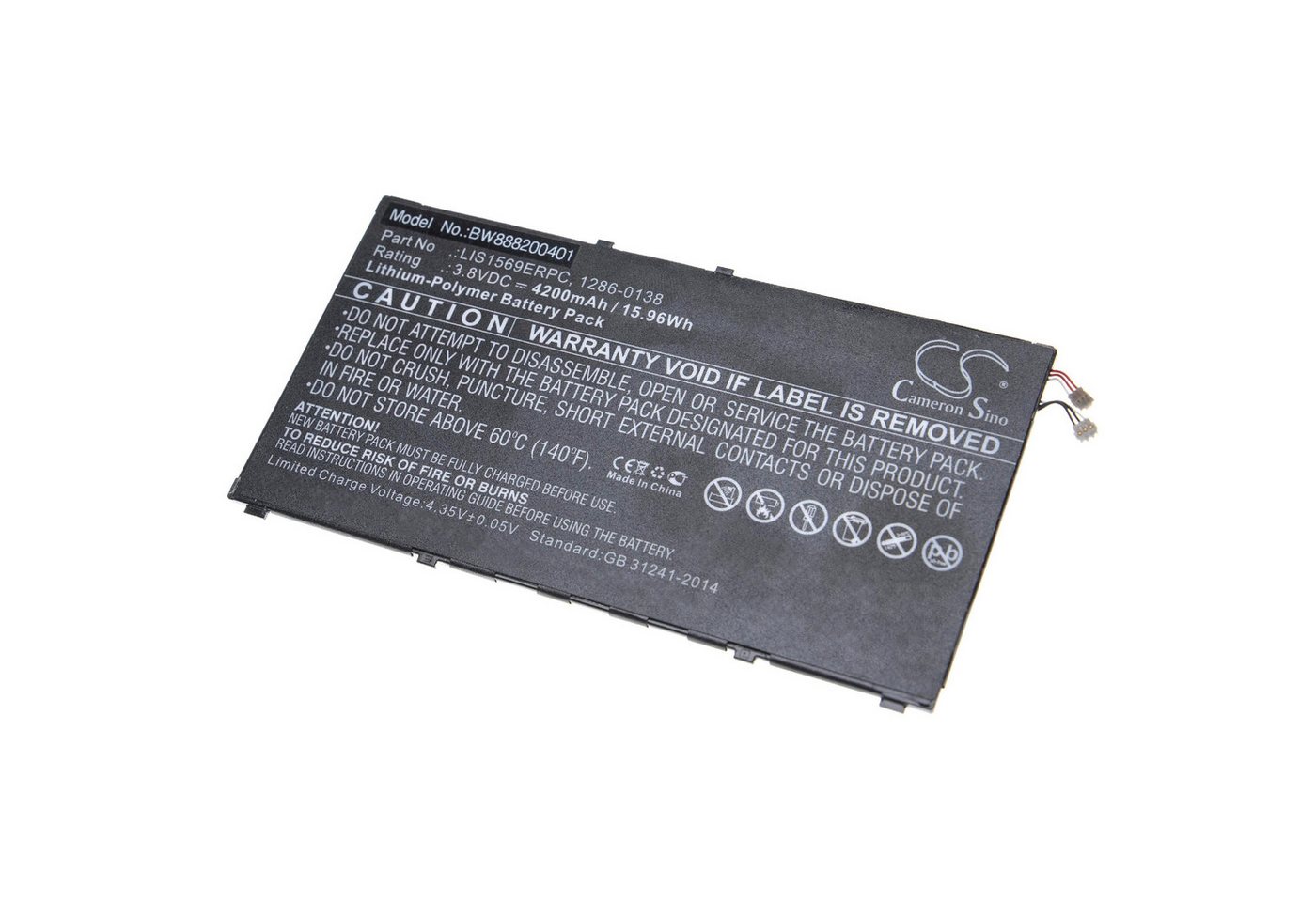 vhbw Ersatz für Sony LIS1569C, 1286-0138 für Handy-Akku Li-Polymer 4200 mAh (3,8 V) von vhbw