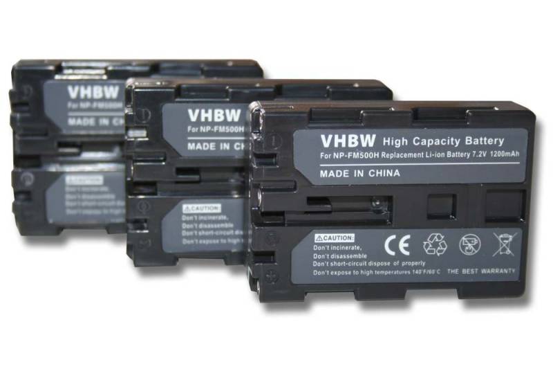 vhbw Ersatz für Sony NP-FM500H für Kamera / Foto DSLR (1200 mAh, 7,2 V, Kamera-Akku Li-Ion 1200 mAh von vhbw
