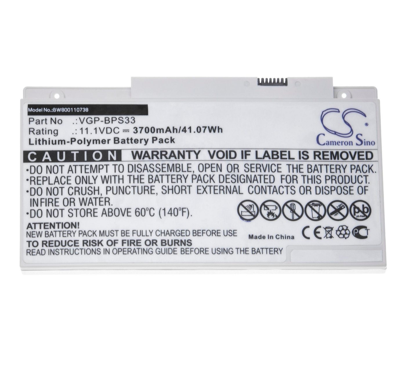 vhbw Ersatz für Sony VGP-BPS33 für Laptop-Akku Li-Ion 3500 mAh (11,4 V) von vhbw