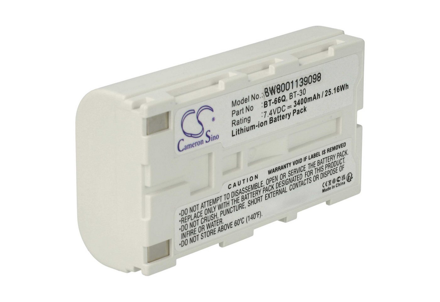 vhbw Ersatz für Topcon BT-65Q, BT-66Q, BT-30, BT-62Q für Business & Akku Li-Ion 3400 mAh von vhbw