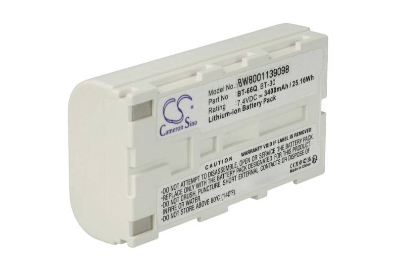 vhbw Ersatz für Topcon BT-65Q, BT-66Q, BT-30, BT-62Q für Business & Akku Li-Ion 3400 mAh von vhbw