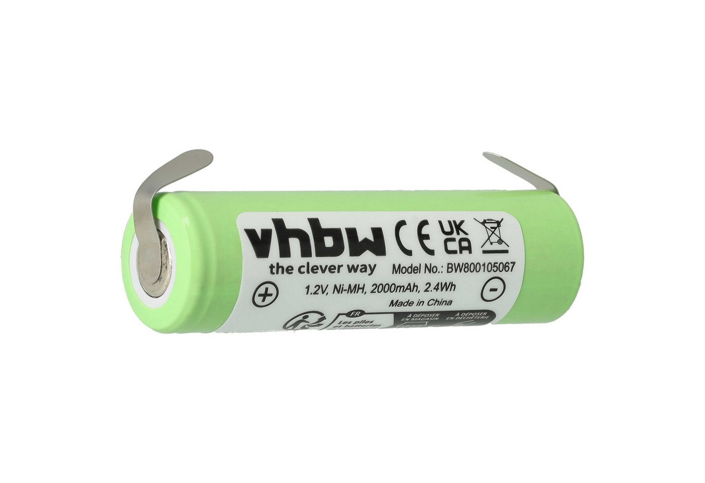 vhbw Ersatz für Wahl 93154-101, 93154 für Haushalt Rasierer (2000 mAh, 1,2 Akku NiMH 2000 mAh von vhbw