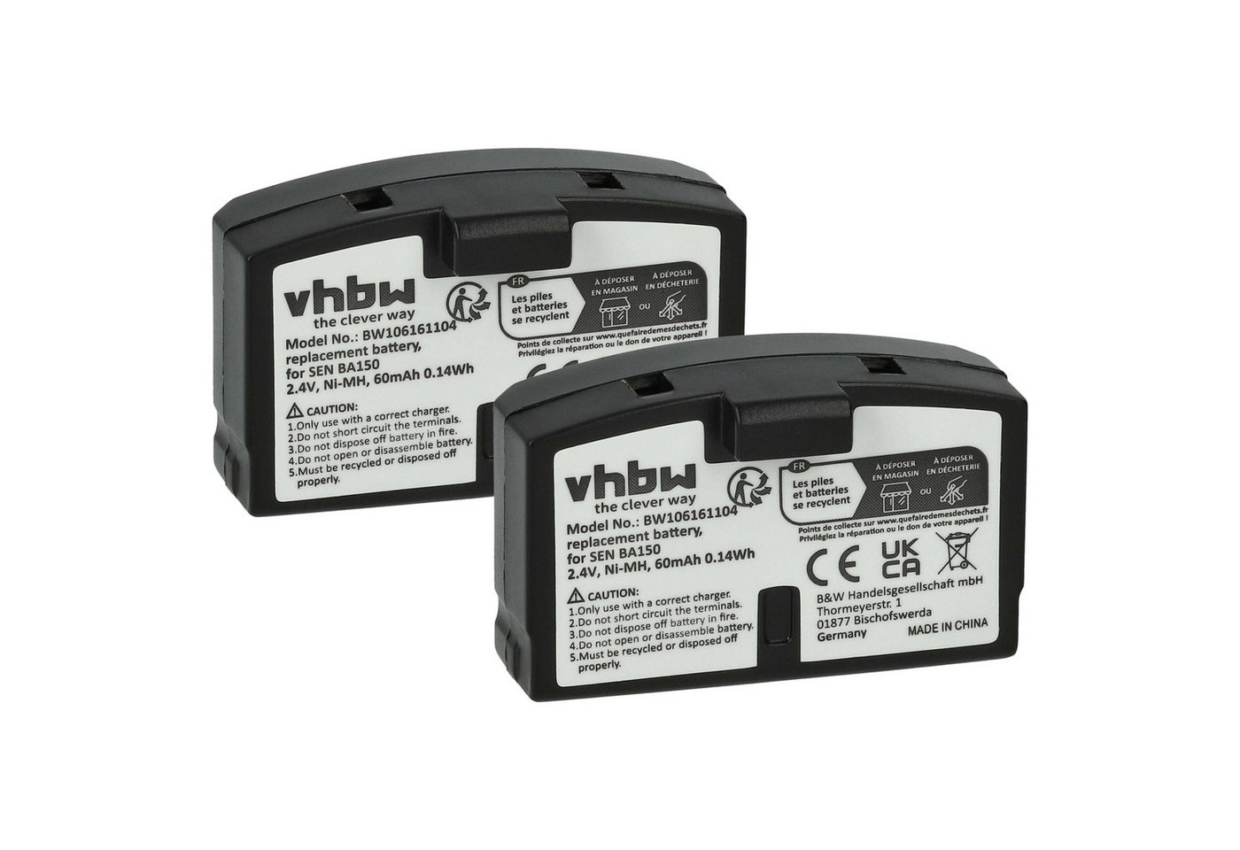 vhbw Ersatz für Williams Sound BAT AP97A, AP97A für Kopfhörer (60 mAh, 2,4 Akku NiMH 60 mAh von vhbw