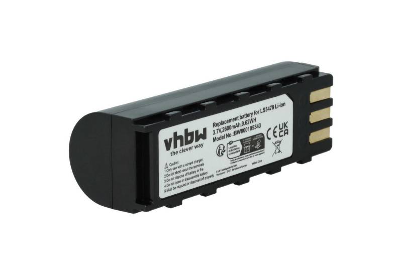vhbw Ersatz für Zebra BTRY-LS34IAB00-00 für Business & Industrie & Funk Akku Li-Ion 2600 mAh von vhbw
