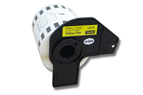 vhbw Etiketten-Rolle 62mm x 15,24m (1 Etikette) kompatibel mit Brother PT QL-550, QL-560, QL560VP, QL-570 Etiketten-Drucker - Premium von vhbw
