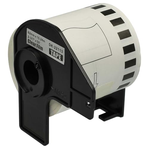 vhbw Etiketten-Rolle 62mm x 15,24m Ersatz für Brother DK-22113 für Etiketten-Drucker - Selbstklebend von vhbw
