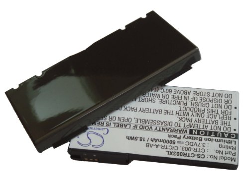vhbw Extended Akku kompatibel mit Nintendo 3DS, N3DS, CTR-001, MIN-CTR-001 - Ersatz für CTR-003, C/CTR-A-AB mit Rück-Deckel - (Li-Ion, 5000mAh, 3.7V) von vhbw