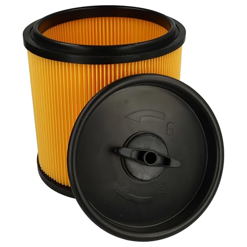 vhbw Faltenfilter kompatibel mit Aqua Vac NTP 30 Jardin Staubsauger - Filter, Patronenfilter, schwarz gelb von vhbw