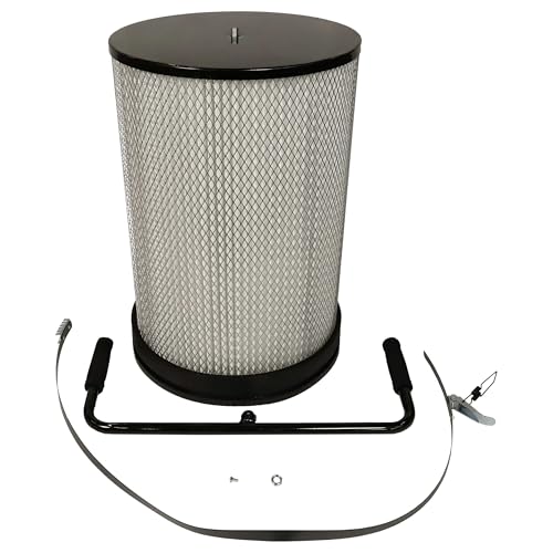 vhbw Feinstaubfilter kompatibel mit HBM 100 Absauganlage - Feinstaub-Filterpatrone mit Reinigungsbürste von vhbw