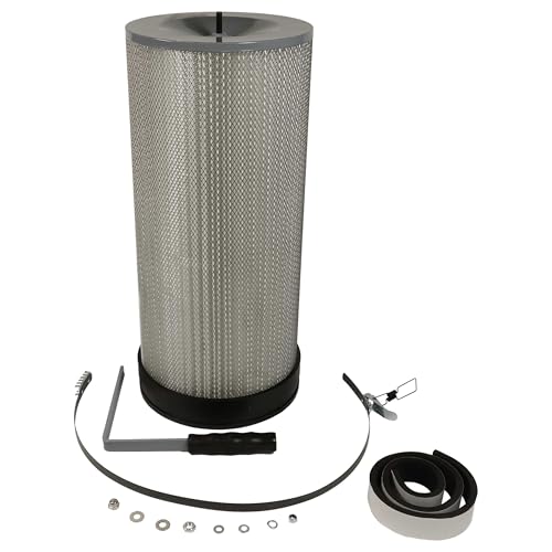 vhbw Feinstaubfilter kompatibel mit Holzmann ABS850 Absauganlage - Feinstaub-Filterpatrone mit Reinigungsbürste von vhbw