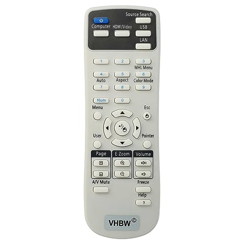 vhbw Fernbedienung kompatibel mit Epson EB-U04, EB-U32, EB-W04, EB-W32, EB-X31, EX5250 PRO, EX7240 PRO, EX9200 PRO Beamer - Ersatzfernbedienung vhbw Fernbedienung kompatibel mit Epson EB-U04, EB-U32, EB-W04, EB-W32, EB-X31, EX5250 PRO, EX7240 PRO, EX9200 PRO Beamer - Ersatzfernbedienung von vhbw