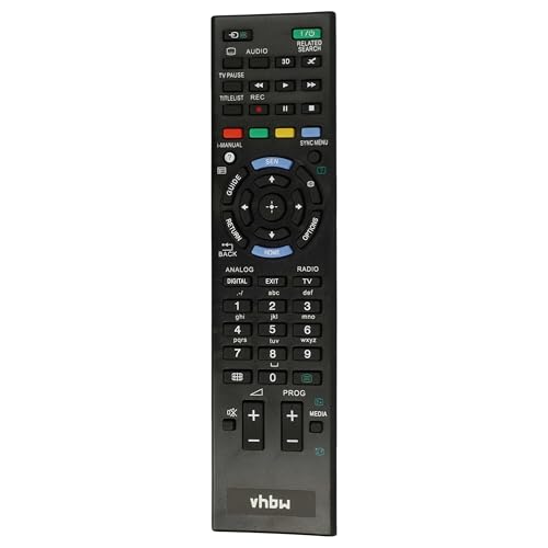 vhbw Fernbedienung kompatibel mit Sony KDL-42W654A, KDL-42W653A, KDL-42W655A, KDL-42W802A, KDL-42W656A Fernseher, TV - Ersatzfernbedienung von vhbw