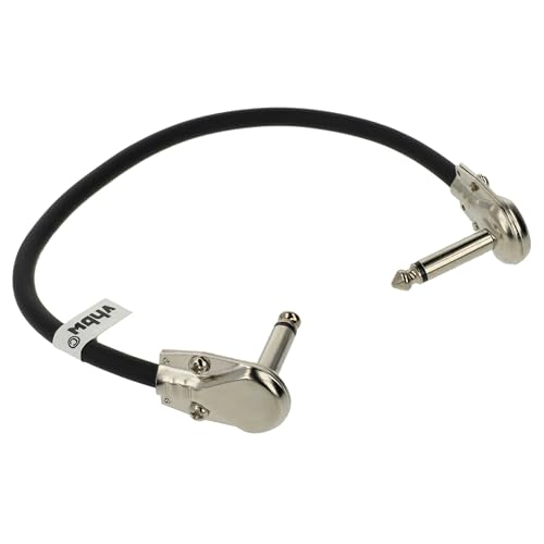vhbw Gitarren-Patchkabel 30cm Klinke Kabel für Effektpedale - Klinkenpatchkabel mit 6,35mm Klinkenstecker, gewinkelt, flach, schwarz/Silber vhbw Gitarren-Patchkabel 30cm Klinke Kabel für Effektpedale - Klinkenpatchkabel mit 6,35mm Klinkenstecker, gewinkelt, flach, schwarz/Silber von vhbw
