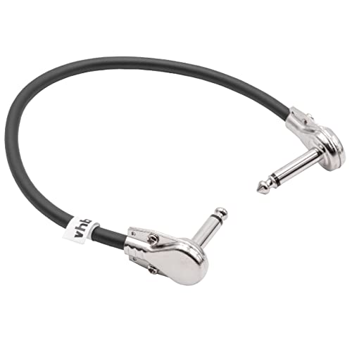 vhbw Gitarren-Patchkabel 15cm Klinke Kabel für Effektpedale - Klinkenpatchkabel mit 6,35mm Klinkenstecker, gewinkelt, flach, schwarz/Silber vhbw Gitarren-Patchkabel 15cm Klinke Kabel für Effektpedale - Klinkenpatchkabel mit 6,35mm Klinkenstecker, gewinkelt, flach, schwarz/Silber von vhbw