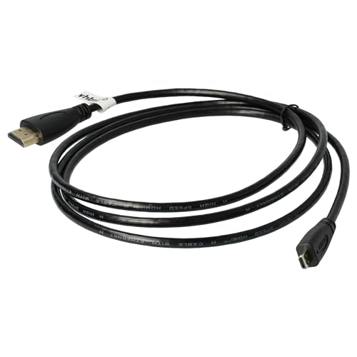 vhbw HDMI-Kabel, Micro-HDMI auf HDMI 1.4m kompatibel mit Tablet, Smartphone, Kamera von vhbw