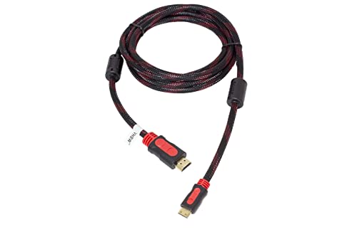 vhbw HDMI Kabel kompatibel mit Panasonic Lumix DMC-TZ7 - Geflochten, 1,5 m von vhbw