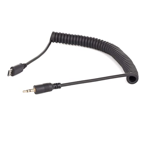 vhbw Kabel Anschlusskabel kompatibel mit Fuji/Fujifilm X-M1, X-Pro2, X-T1, X-T10, X-T2, X-T20 Kamera, DSLR - 135cm, Spiralkabel von vhbw