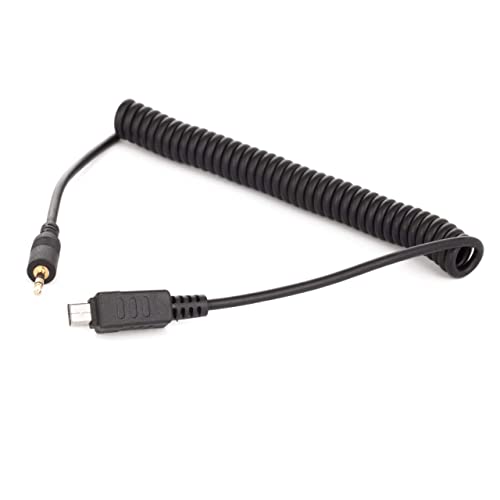 vhbw Kabel Anschlusskabel kompatibel mit Olympus OM-D E-M1, E-M10, E-M5, E-M5II Kamera, DSLR - 125cm, Spiralkabel von vhbw