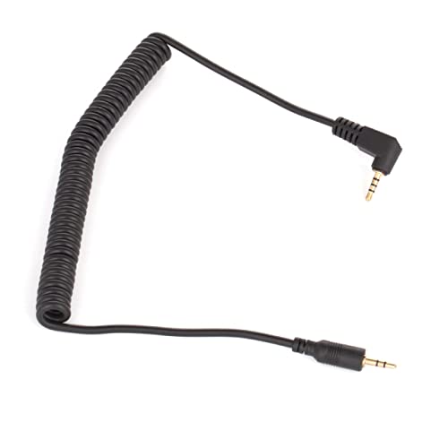 vhbw Kabel kompatibel mit Panasonic DMC-GX7, DMC-GX8, DMC-L1 Kamera, DSLR - Anschlusskabel, 110 cm, Spiralkabel von vhbw