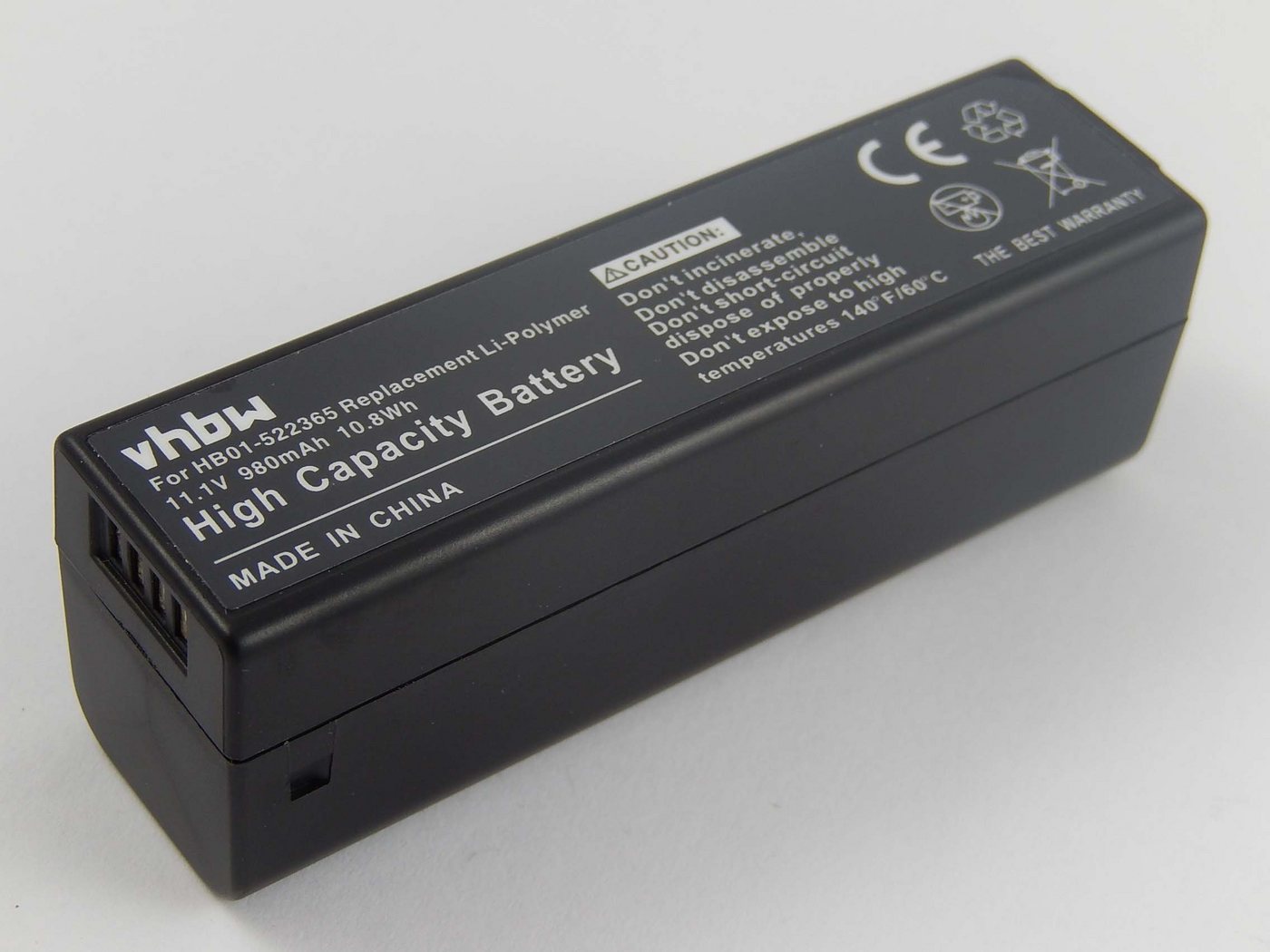 vhbw Kamera-Akku Ersatz für HB01-522365 für Kamera / Camcorder Digital / Camcorder Spezialgeräte (z.B. Helmkamers) (980mAh, 11,1V, Li-Polymer) 980 mAh von vhbw