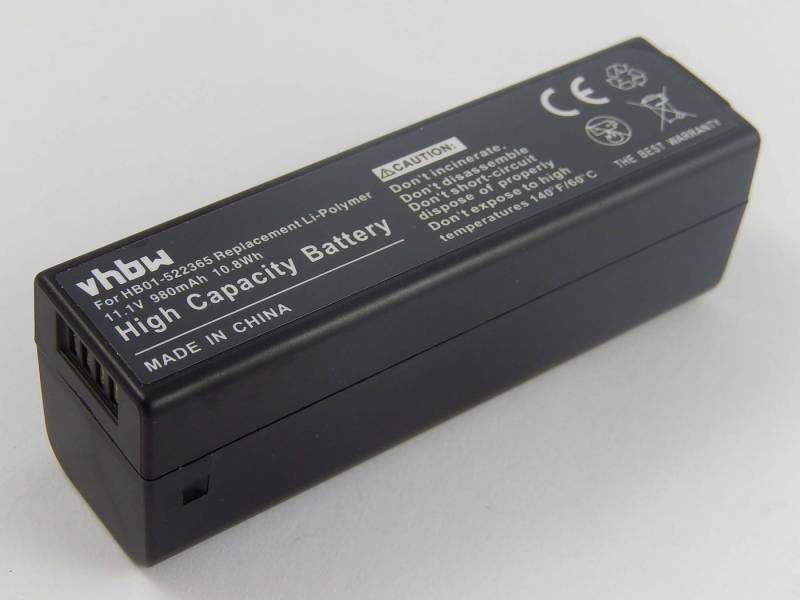 vhbw Kamera-Akku Ersatz für HB01-522365 für Kamera / Camcorder Digital / Camcorder Spezialgeräte (z.B. Helmkamers) (980mAh, 11,1V, Li-Polymer) 980 mAh von vhbw