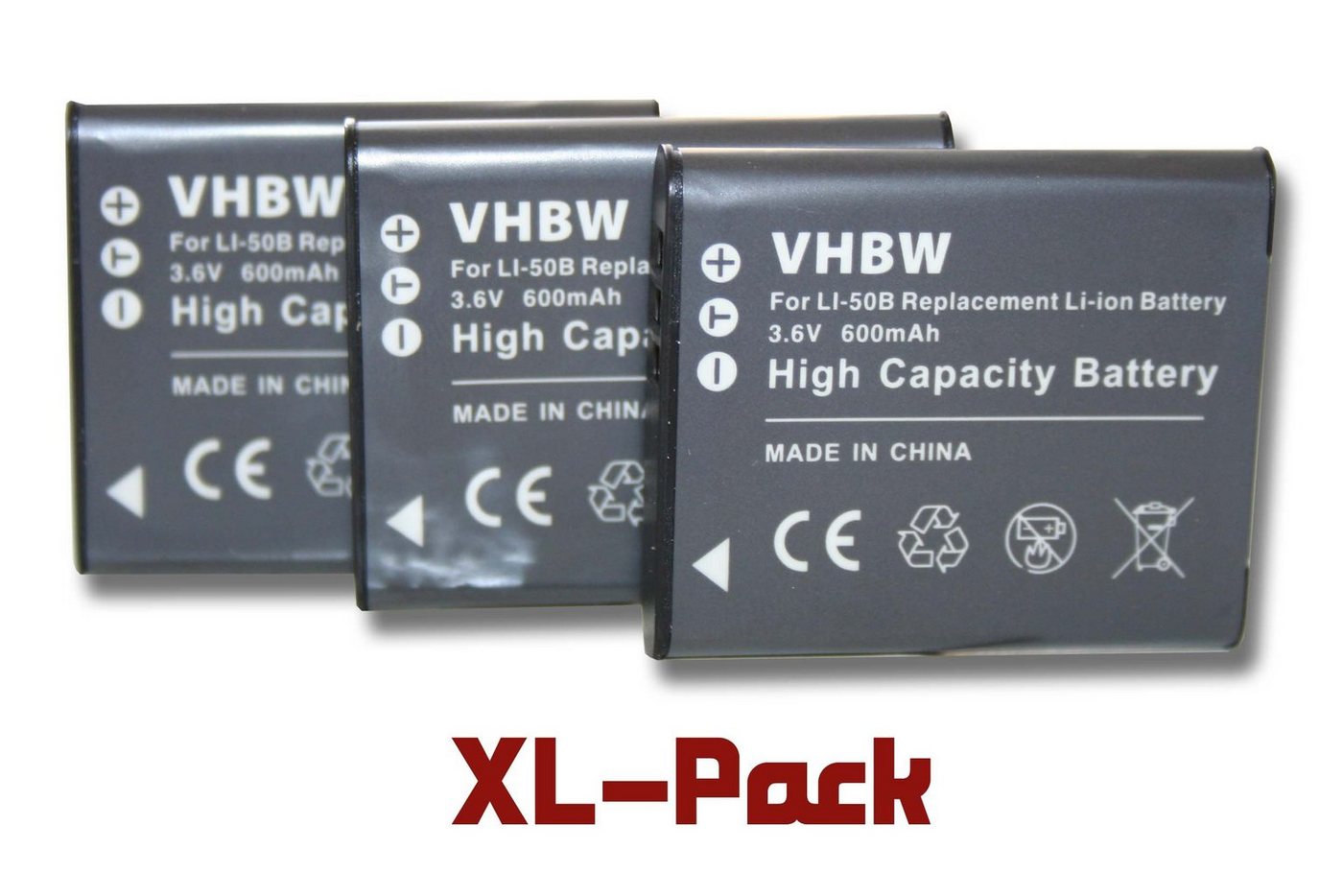 vhbw Kamera-Akku passend für Kompatibel mit Olympus Stylus Traveller / SZ-Serie SZ-31MR Foto Kompakt (600mAh, 3,6V, Li-Ion) 600 mAh von vhbw