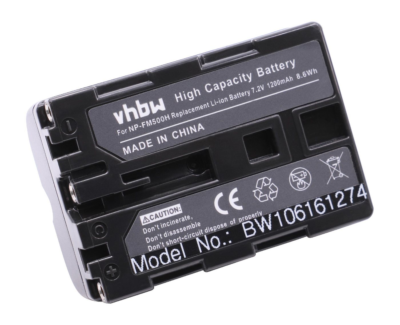 vhbw Kamera-Akku passend für Kompatibel mit Sony Alpha SLT-A65V, SLT-A65VK, SLT-A65VM, SLT-A65VY, SLT-A77, SLT A68 Kamera / Foto DSLR (1200mAh, 7,2V, Li-Ion) 1200 mAh von vhbw
