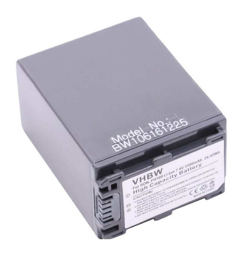 vhbw Kamera-Akku passend für Kompatibel mit Sony DCR-DVD450E, DCR-DVD410(E), DCR-DVD450 Camcorder Digital (3300mAh, 7,4V, Li-Ion) 3300 mAh von vhbw