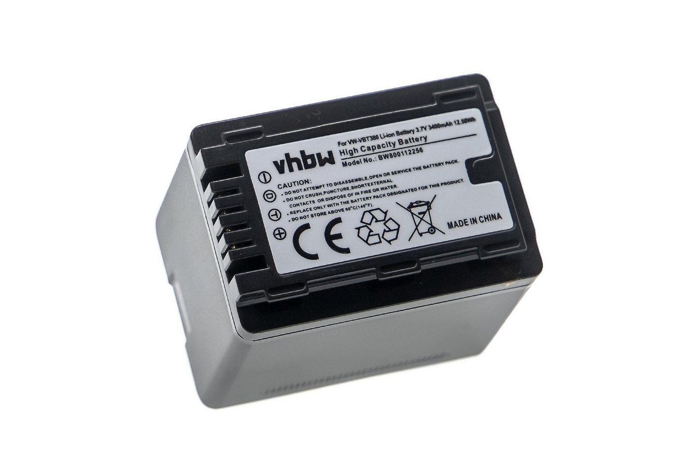 vhbw Kamera-Akku passend für Panasonic HC-V720GK, HC-V720M, HC-V720MGK, HC-VX870, HC-V777 Kamera / Camcorder Digital (3400mAh, 3,6V, Li-Ion) 3400 mAh von vhbw