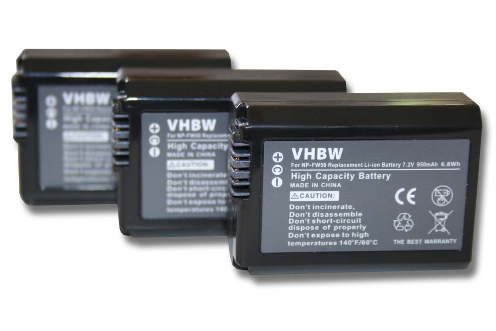 vhbw Kamera-Akku passend für Sony Alpha NEX-6Y, NEX-6, NEX-7, NEX-C3, NEX-C3A, NEX-C3D, NEX-6L, NEX-5T Kamera / Foto DSLR (950mAh, 7,2V, Li-Ion) 950 mAh von vhbw