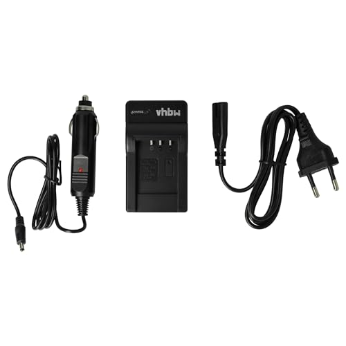 vhbw Ladegerät kompatibel mit Nikon CoolPix S6900, S7000, W100, W150 Kamera Camcorder Action Cam-Akku - Ladeschale + Kfz-Adapter von vhbw