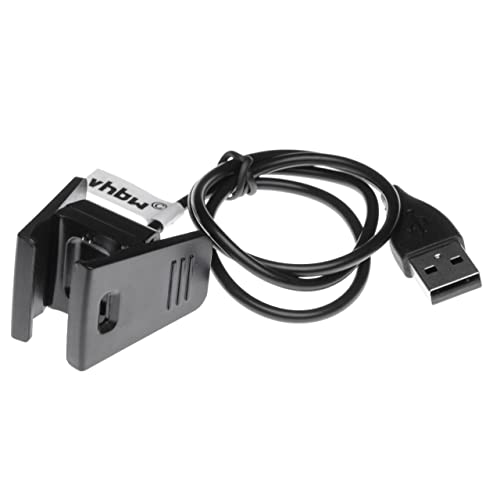 vhbw Ladekabel 50cm Ladestation kompatibel mit Fitbit Charge 2 Smartwatch, Fitnesstracker Ersatzkabel Datenkabel von vhbw
