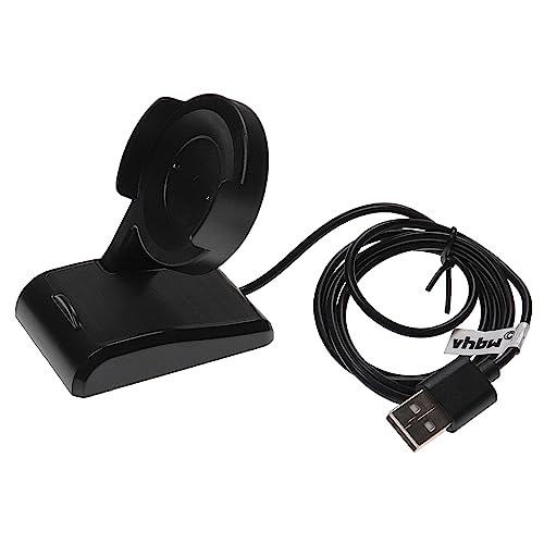 vhbw Ladekabel kompatibel mit Xiaomi Mi Watch Color Smartwatch, Fitnesstracker - Ladestation, Ersatzkabel, Schwarz von vhbw