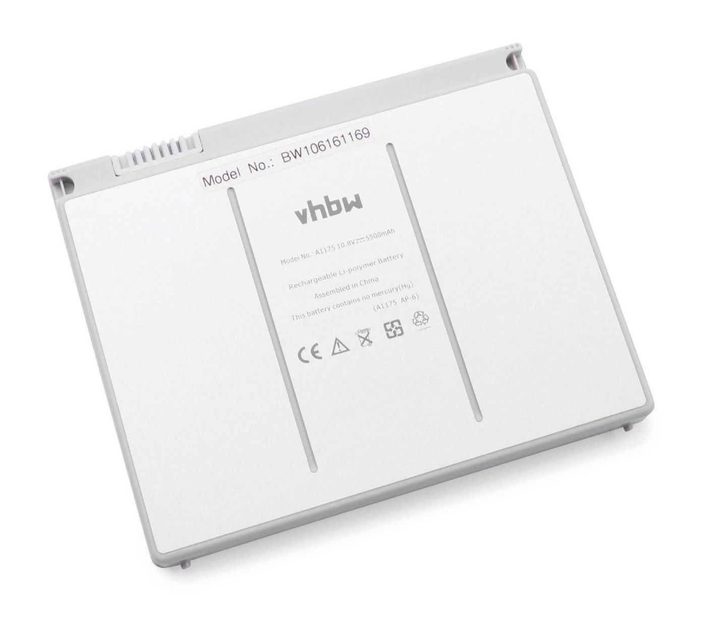 vhbw Laptop-Akku Ersatz für Baugleiche Originalteilebezeichnung Apple MA601LL, MA680LL/A, MA681LL/A für Notebook / Netbook (5500mAh, 10,8V, Li-Ion) 5500 mAh von vhbw