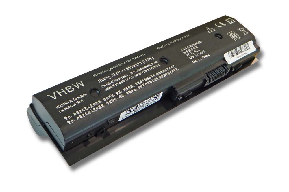 vhbw passend für HP Pavilion dv6-7028tx, dv6-7029tx, dv6-7027nr, Laptop-Akku Li-Ion 6600 mAh von vhbw