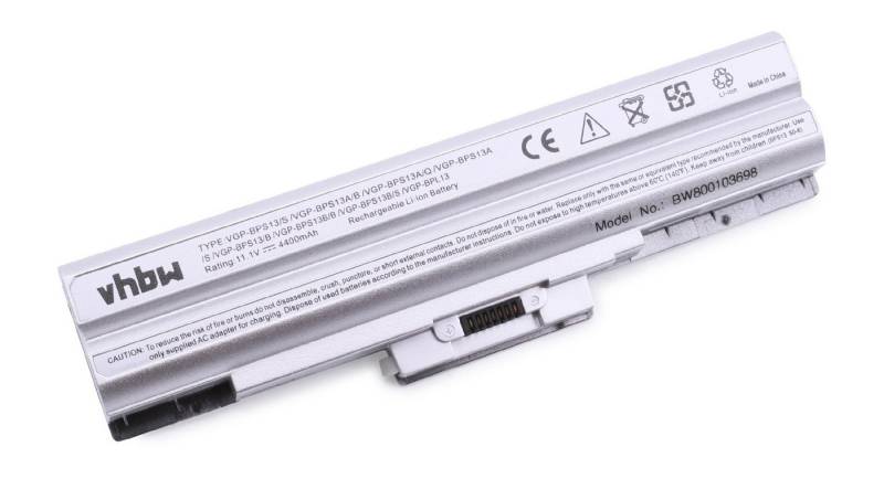 vhbw passend für Sony Vaio VGN-SR290JVB/C, VGN-SR290JTQ, VGN-SR290NTB, Laptop-Akku Li-Ion 4400 mAh von vhbw