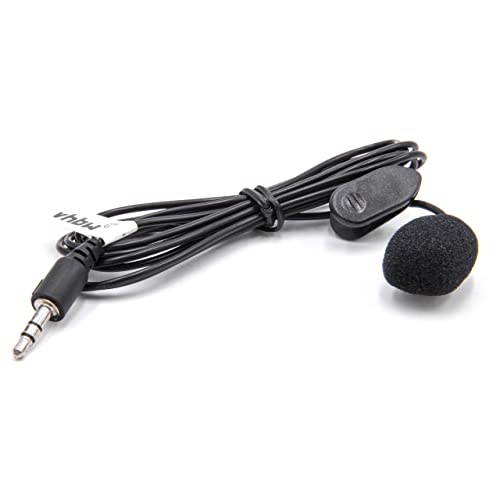 vhbw Lavalier Mikrofon für Handy, Smartphone - Externes Lapel Mic mit 3,5 mm-Anschluss, Schwarz von vhbw