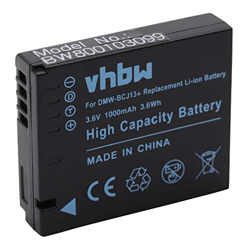 vhbw Li-Ion Akku 1000mAh (3.6V) mit Infochip kompatibel mit Kamera Panasonic Lumix DMC-LX5, DMC-LX7, Leica D-Lux 5, D-Lux 6 Ersatz für DMW-BCJ13, DMW-BCJ13E. von vhbw