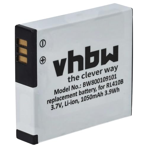 vhbw 1x Akku kompatibel mit Rollei Actioncam 230, 410, 240, 400 Kamera (1000 mAh, 3,7 V, Li-Ion) - Ersatz für RL410B, AC 410-420 von vhbw