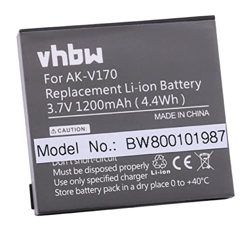 vhbw Li-Ion Akku 1200mAh (3.7V) kompatibel mit Seniorentelefon Emporia Seniorentelefon EmporiaLIFEplus, Emporia Life Plus Ersatz für AK-V170, AK-V 170. von vhbw